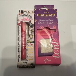 Ioni Cosmetics Highlight Powder and Chubby Multi Use Pink Pencil Lot